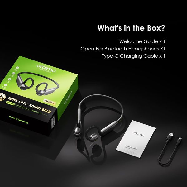 Oraimo OpenCirclet 2 IPX5 Steps Tracking Open-Ear Earphones