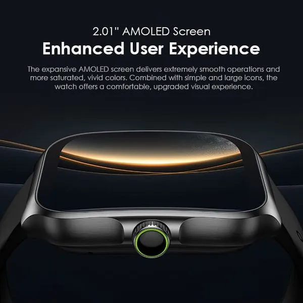 oraimo Watch Nova AM 2.01" AMOLED Screen Curved Cover Smart Watch