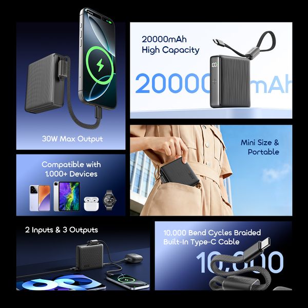 Oraimo PowerNova L21 20000mAh 30W Power Bank (OPB‑7203C) 