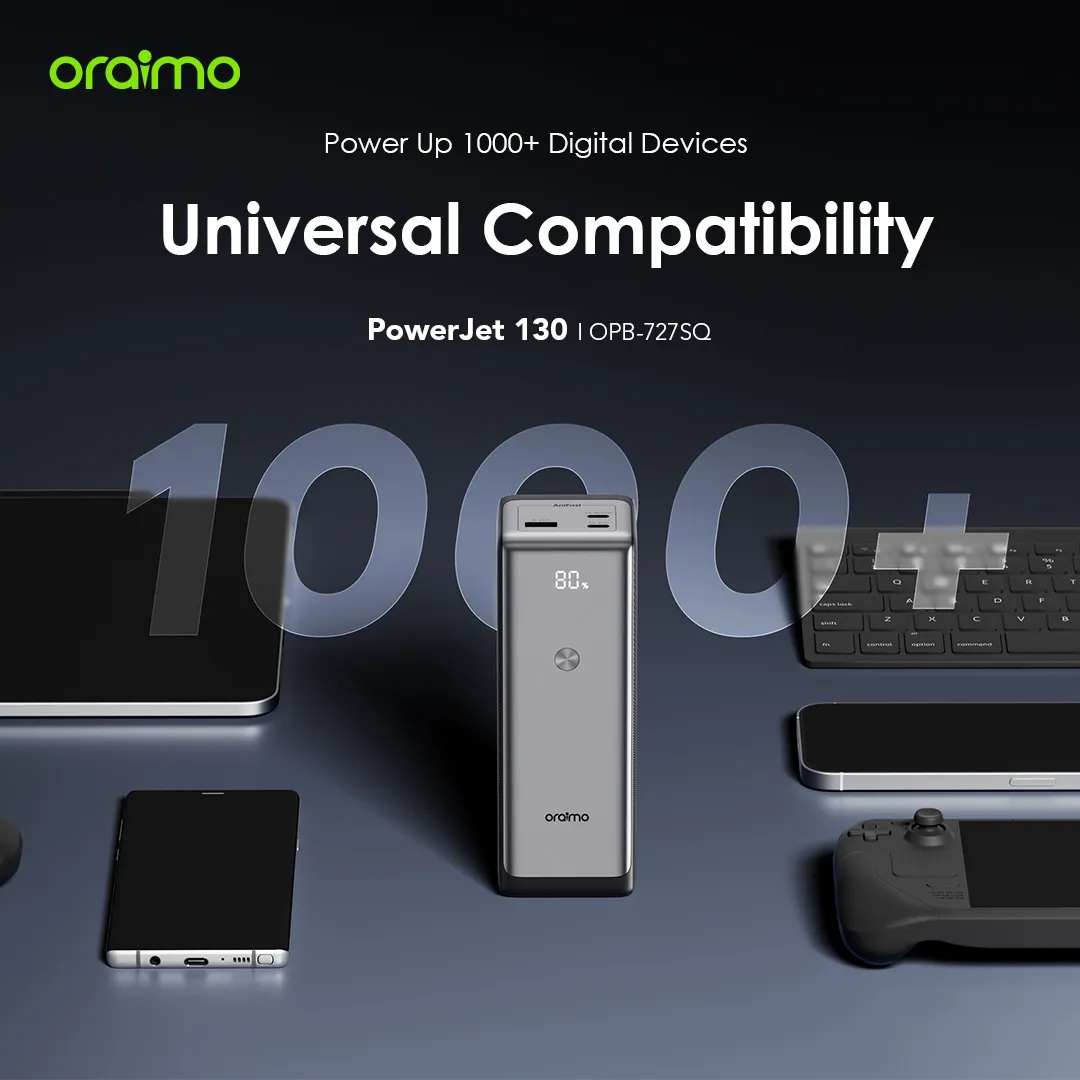Oraimo PowerJet 130 27600mAh 130W Power Bank (OPB‑727SQ)
