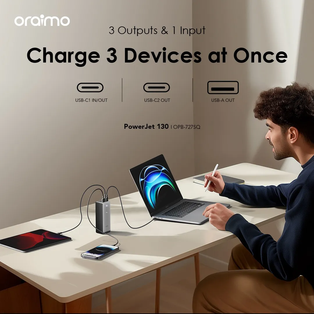 Oraimo PowerJet 130 27600mAh 130W Power Bank (OPB‑727SQ)