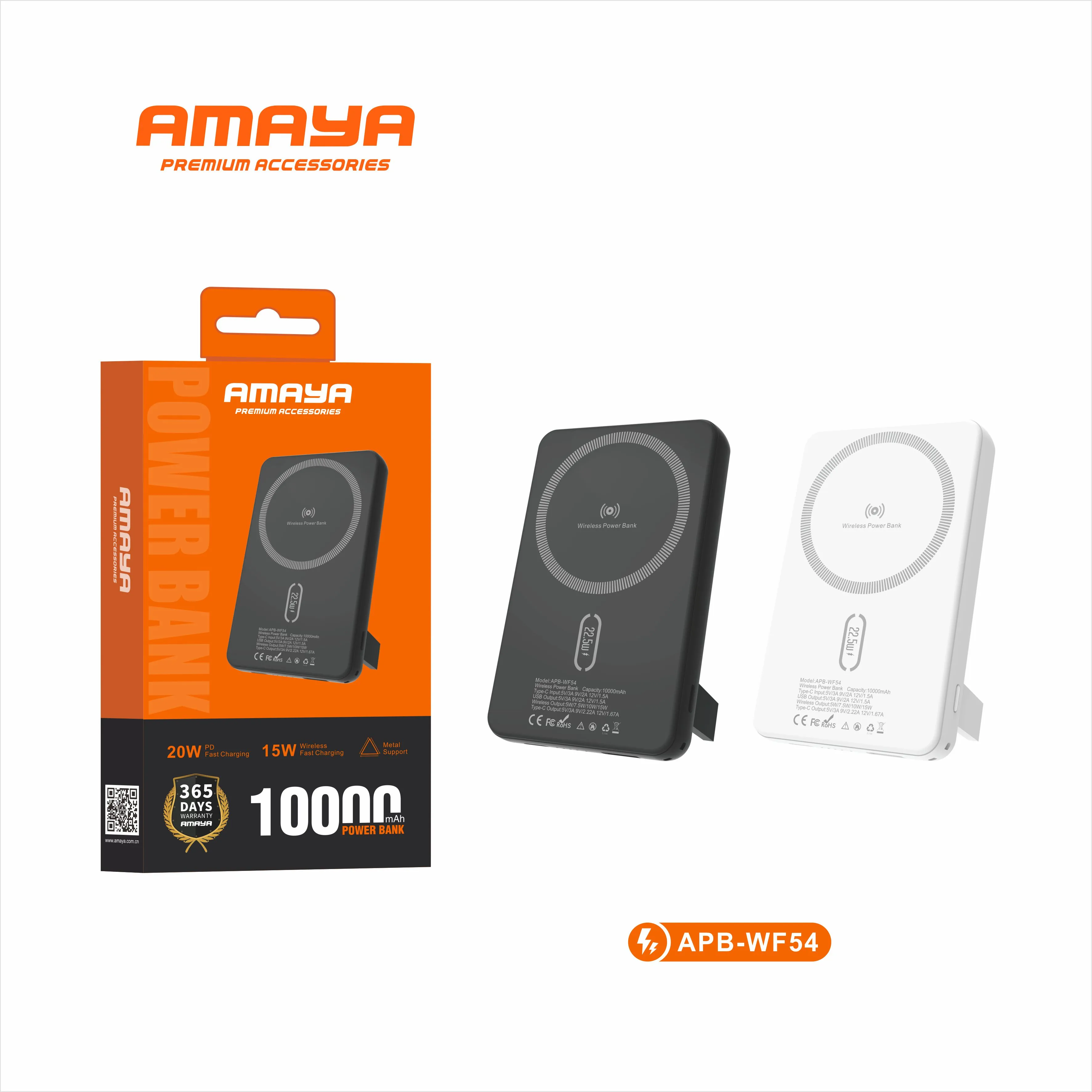 Amaya APB‑WF54 10000mAh 22.5W Wireless Power Bank