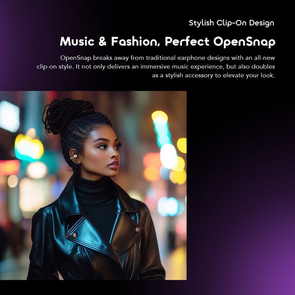 oraimo opensnap clip-on true wireless headphones