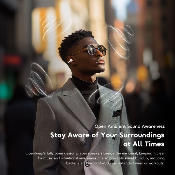 oraimo opensnap clip-on true wireless headphones