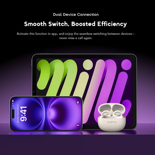 oraimo opensnap clip-on true wireless headphones