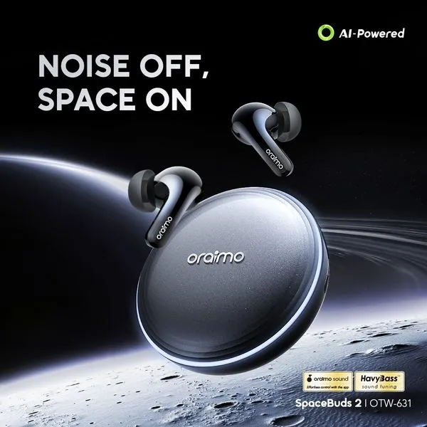 Oraimo SpaceBuds 2 AI Smart 45Hrs True Wireless Earbuds