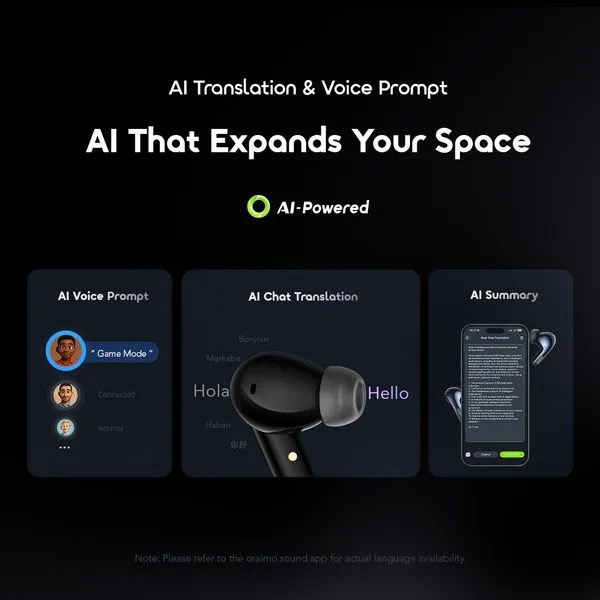 Oraimo SpaceBuds 2 AI Smart 45Hrs True Wireless Earbuds