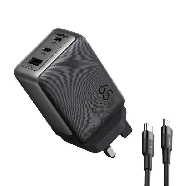 oraimo hypergan 65 65w gan laptop phone charger