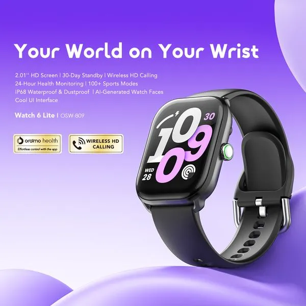 oraimo Watch 6 Lite 2.01'' Smart Watch