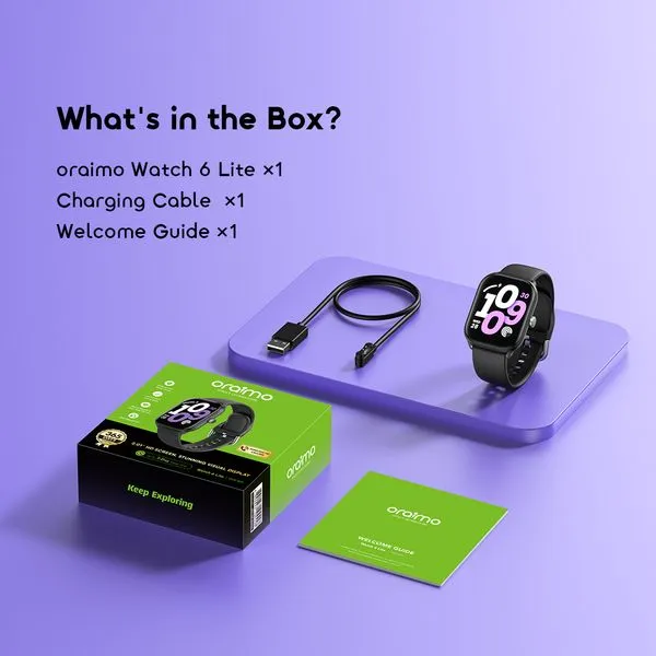 oraimo Watch 6 Lite 2.01'' Smart Watch
