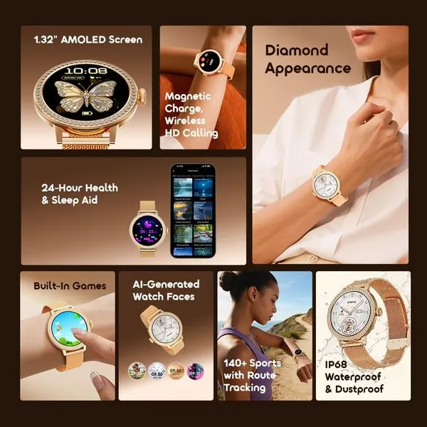 oraimo Watch Muse 2 1.32" AMOLED Diamond Appearance Smart Watch