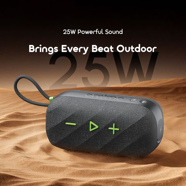 Oraimo SpaceBox Active — 25W Portable Speaker with FM Radio & Custom EQ