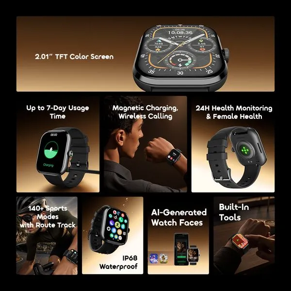 Oraimo Watch 7N OSW-8004N 2.01" TFT Color Screen Smart Watch
