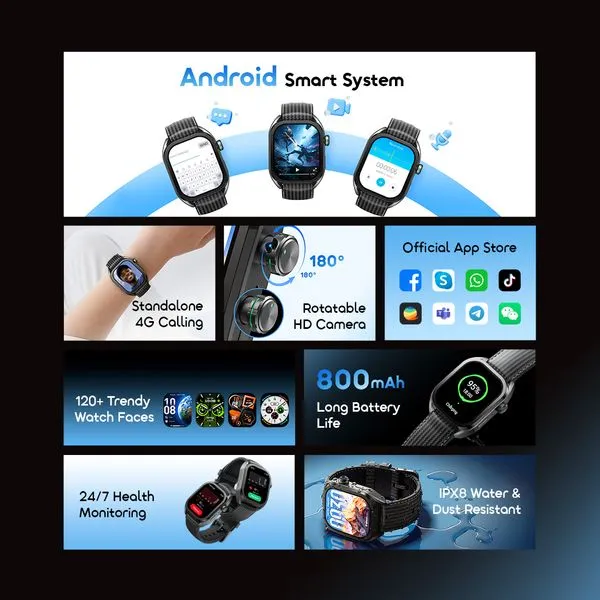 oraimo Watch Link 2.04" 4G Android Smart Watch